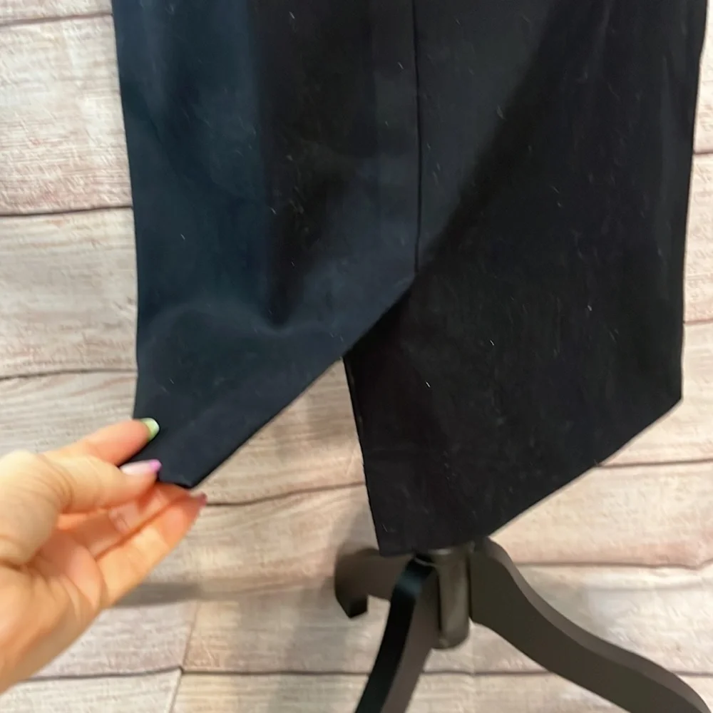 Pendleton Skirt Black Vintage Size 8P Petite Virgin Wool Midi